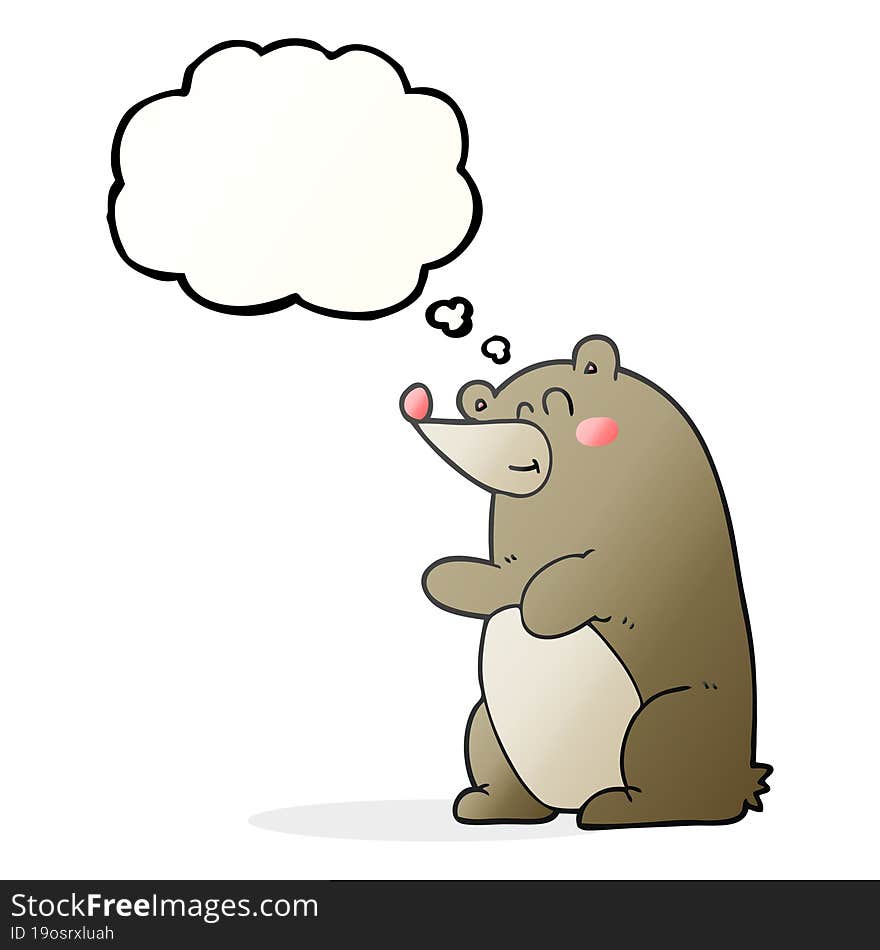 thought bubble cartoon bear