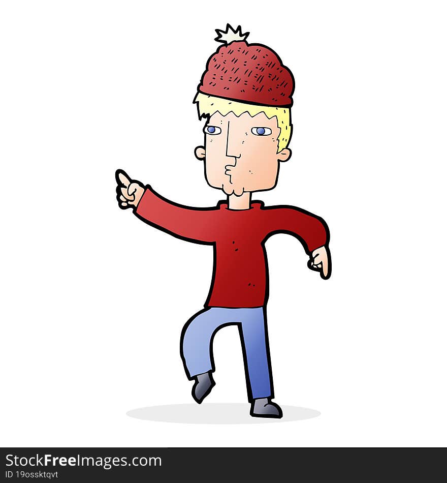 cartoon man in hat