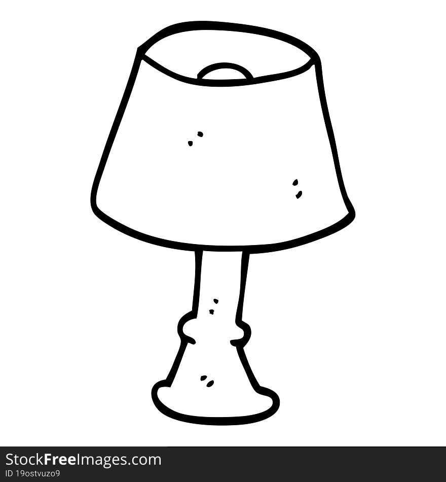 line drawing cartoon regular lamp