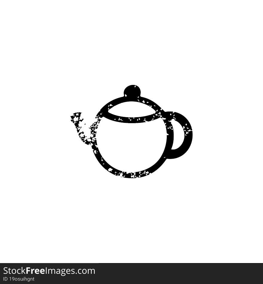 tea pot distressed icon