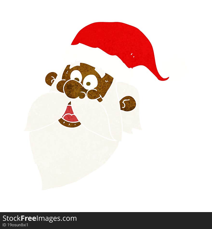 cartoon jolly santa claus face