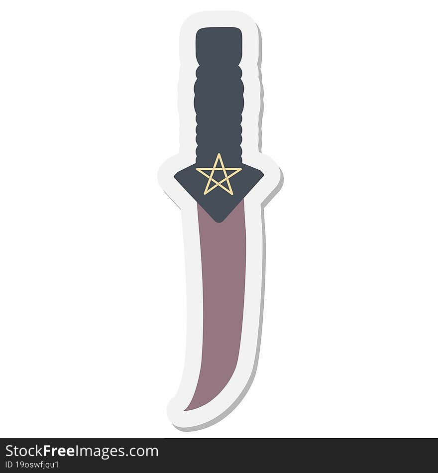 ritual athame knife sticker