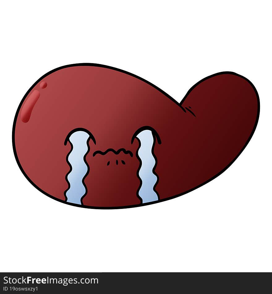 cartoon gall bladder crying. cartoon gall bladder crying