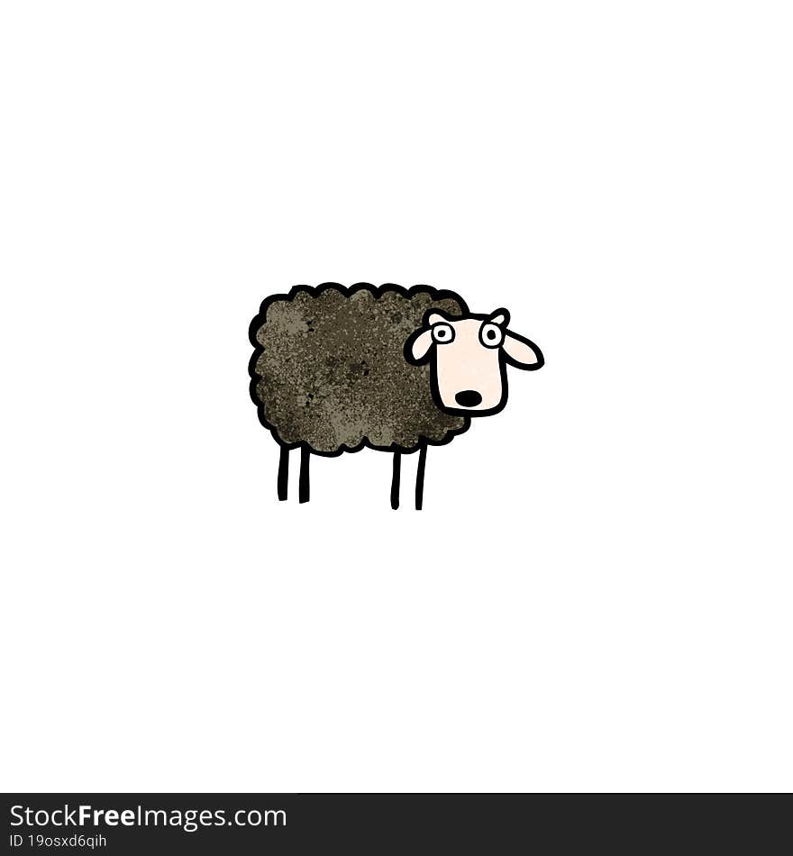 Cartoon Black Sheep