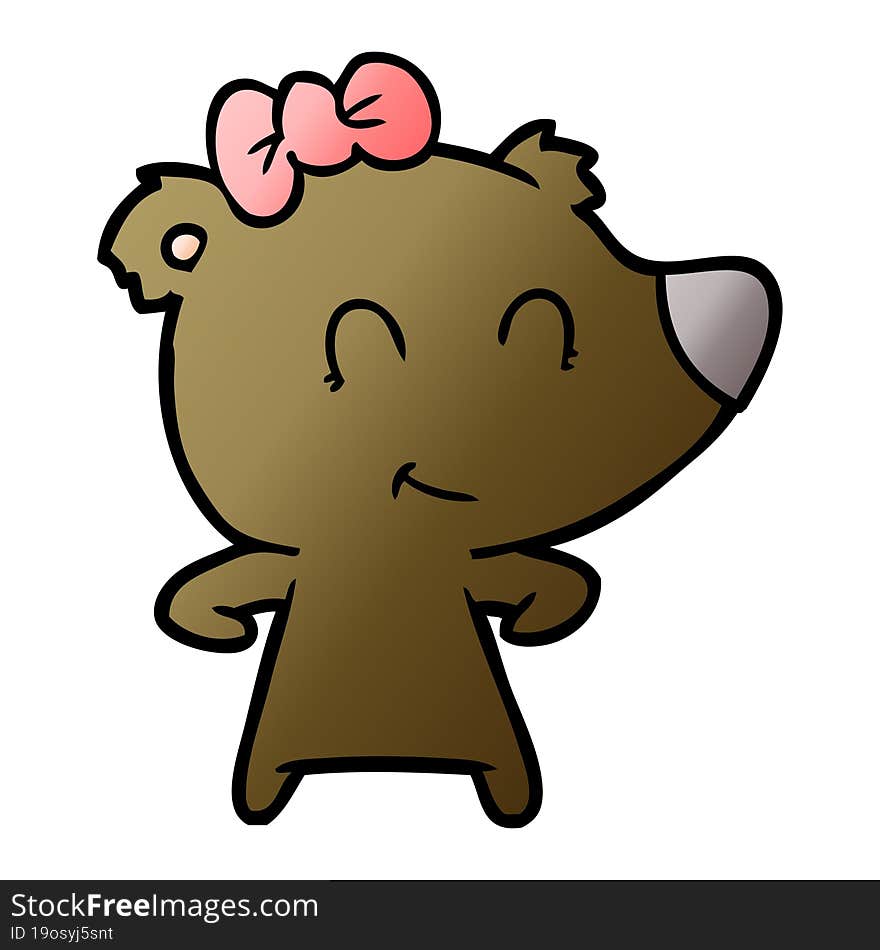 female bear cartoon. female bear cartoon