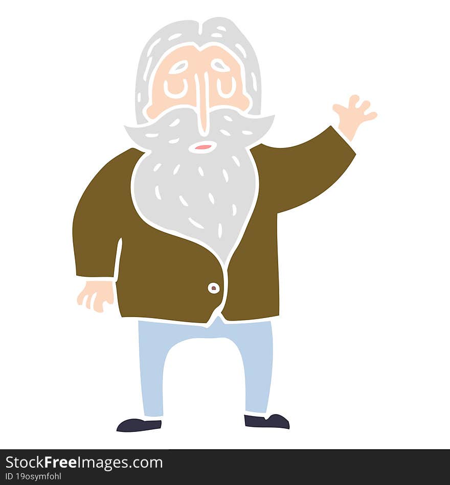 cartoon doodle bearded man