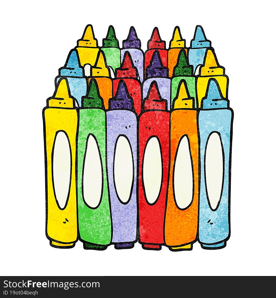 Texture Cartoon Crayons