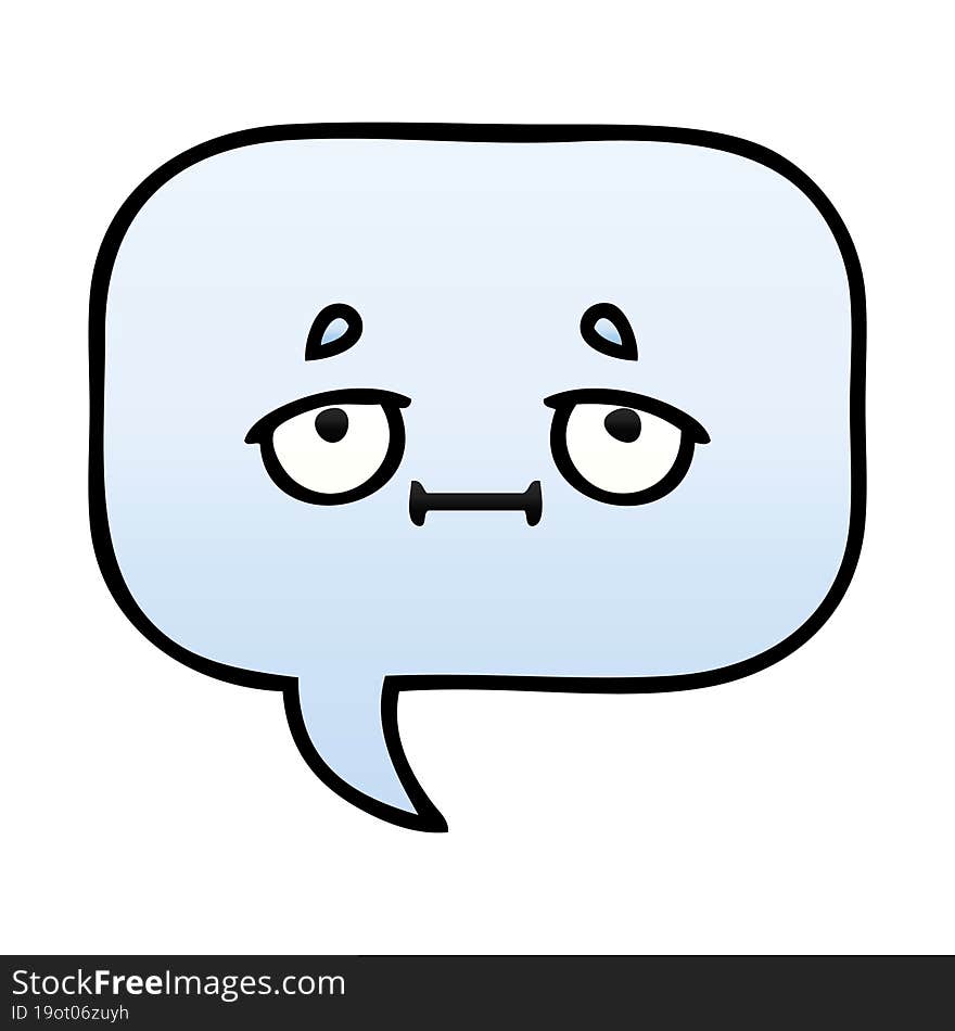 Gradient Shaded Cartoon Speech Bubble