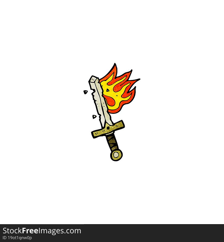 Flaming Sword Cartoon