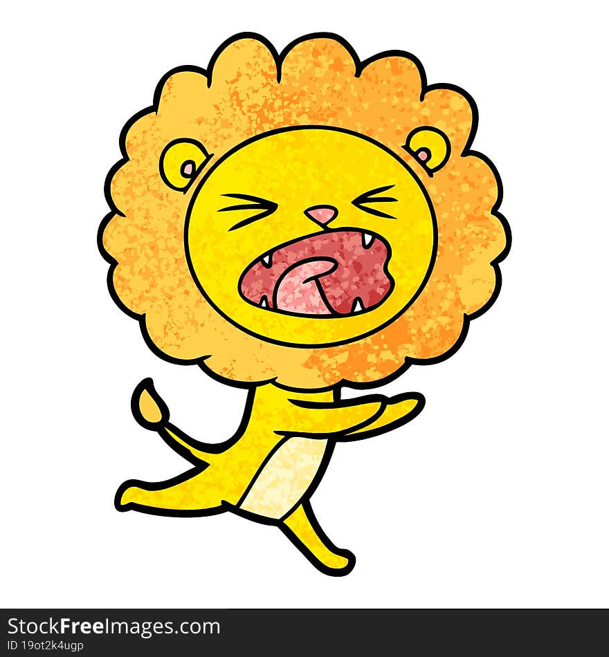 cartoon running lion. cartoon running lion