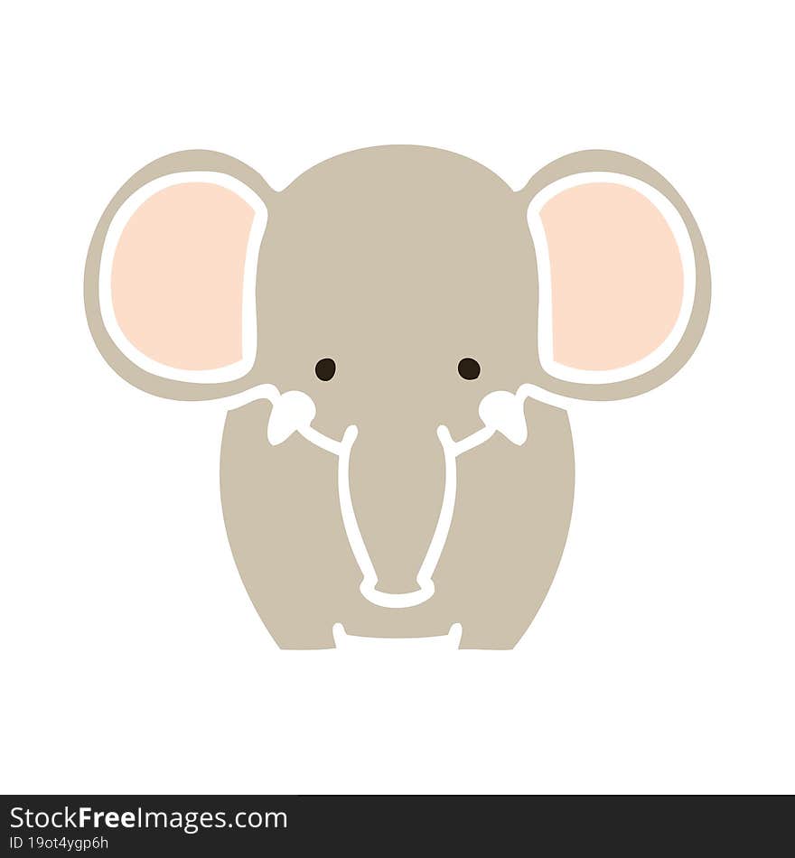 quirky hand drawn cartoon elephant