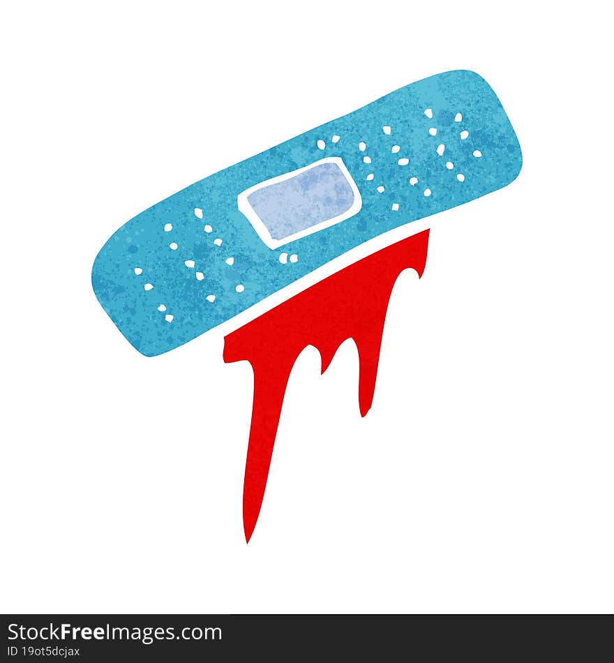 cartoon bloody plaster