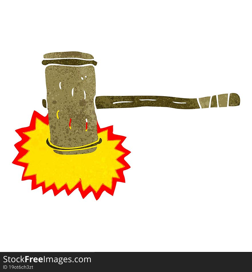 Cartoon Wooden Hammer