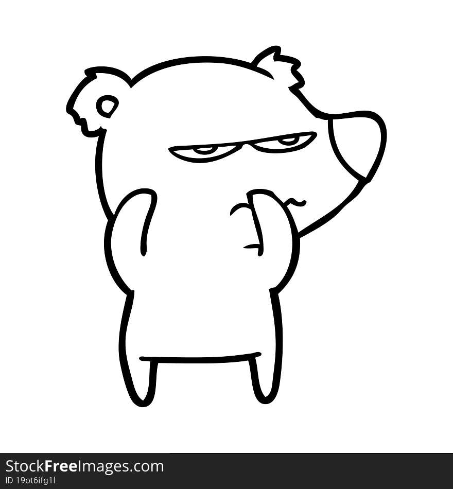 angry bear polar cartoon. angry bear polar cartoon