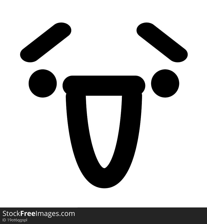 happy laughing face icon