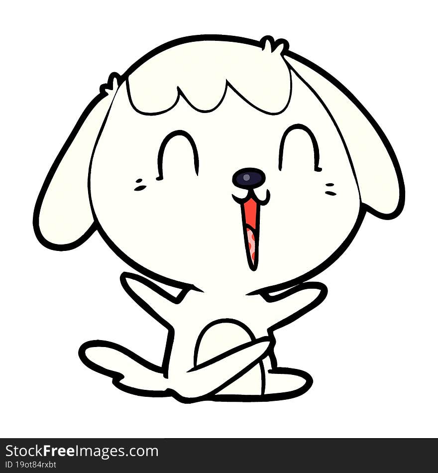 cute cartoon dog crying. cute cartoon dog crying