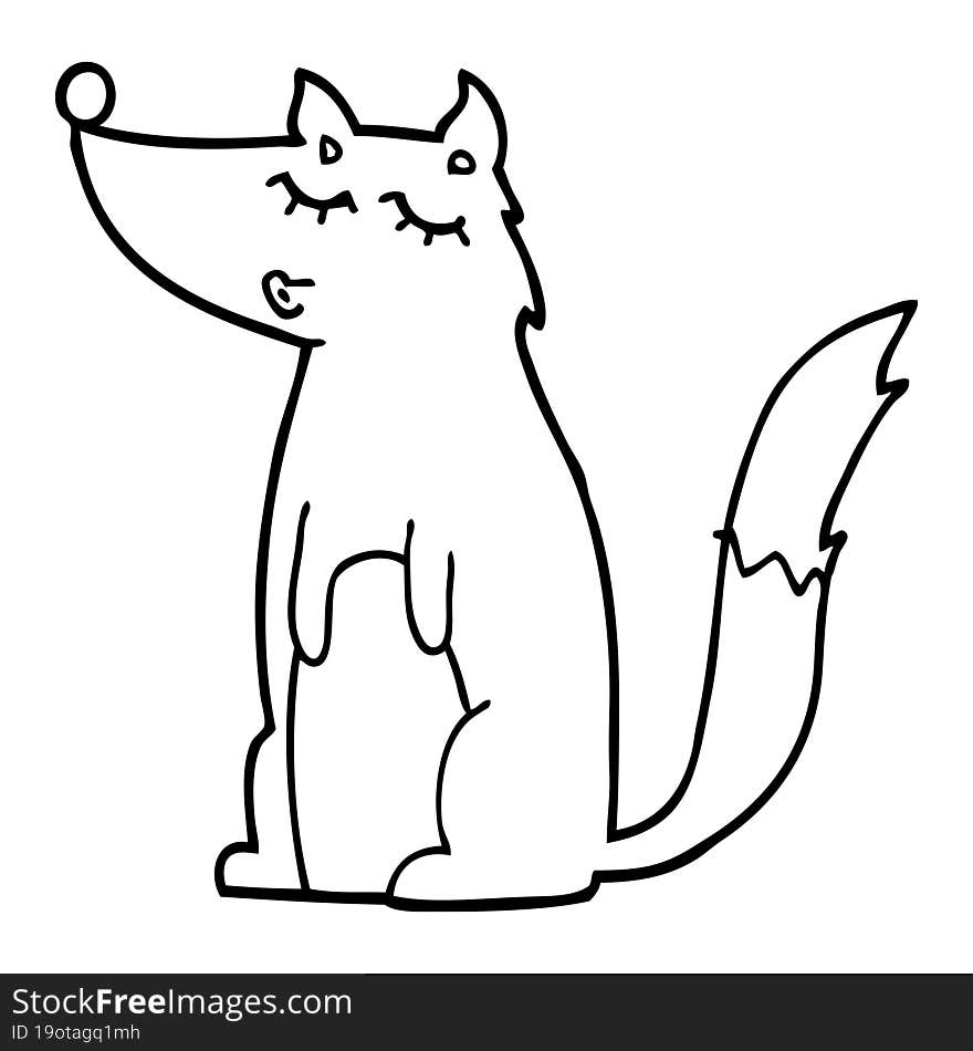 cartoon wolf