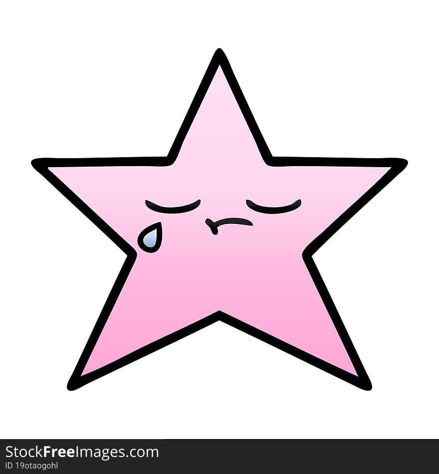 gradient shaded cartoon star fish