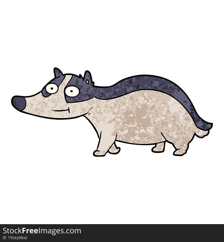 cartoon friendly badger. cartoon friendly badger