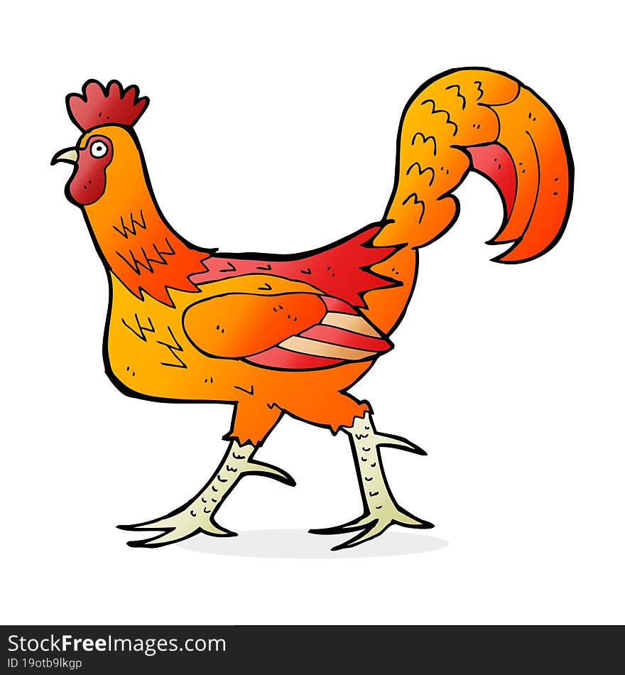 cartoon cockerel