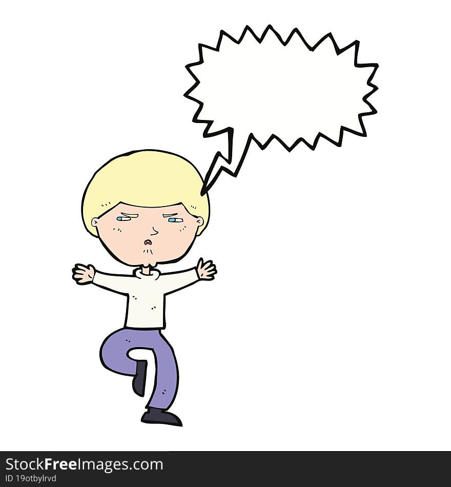 cartoon angry man with speech bubble