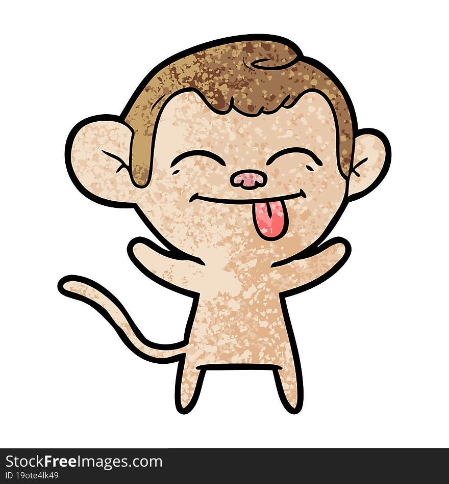 funny cartoon monkey. funny cartoon monkey