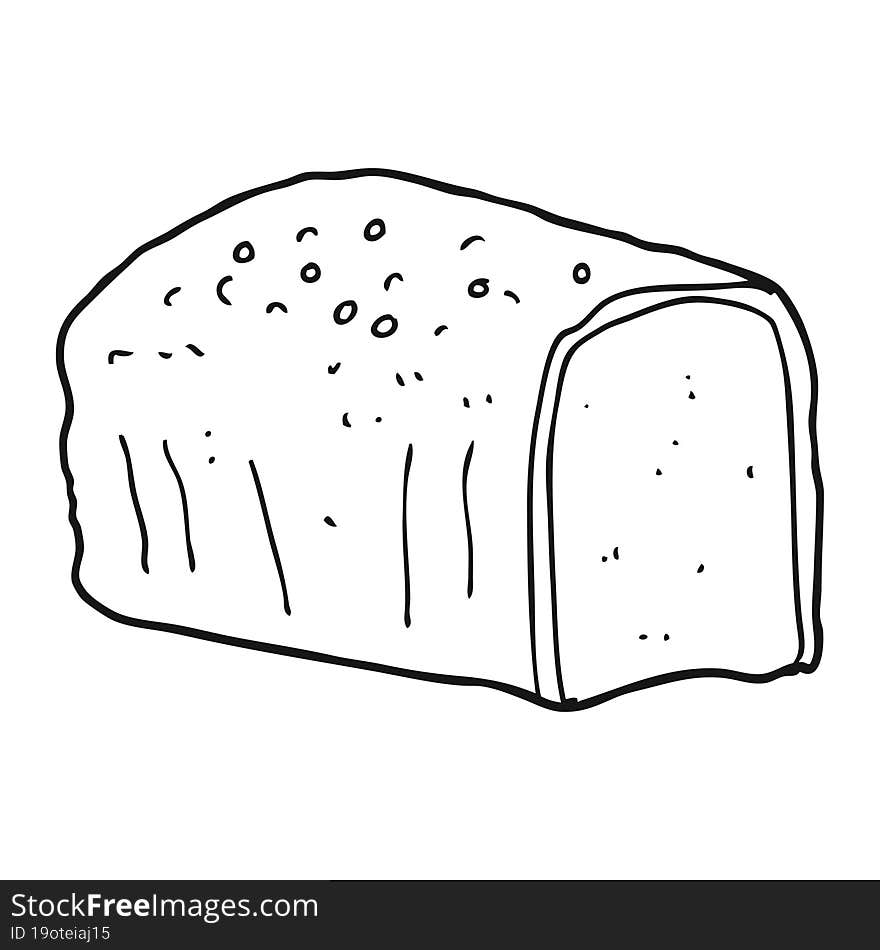 Black And White Cartoon Bread