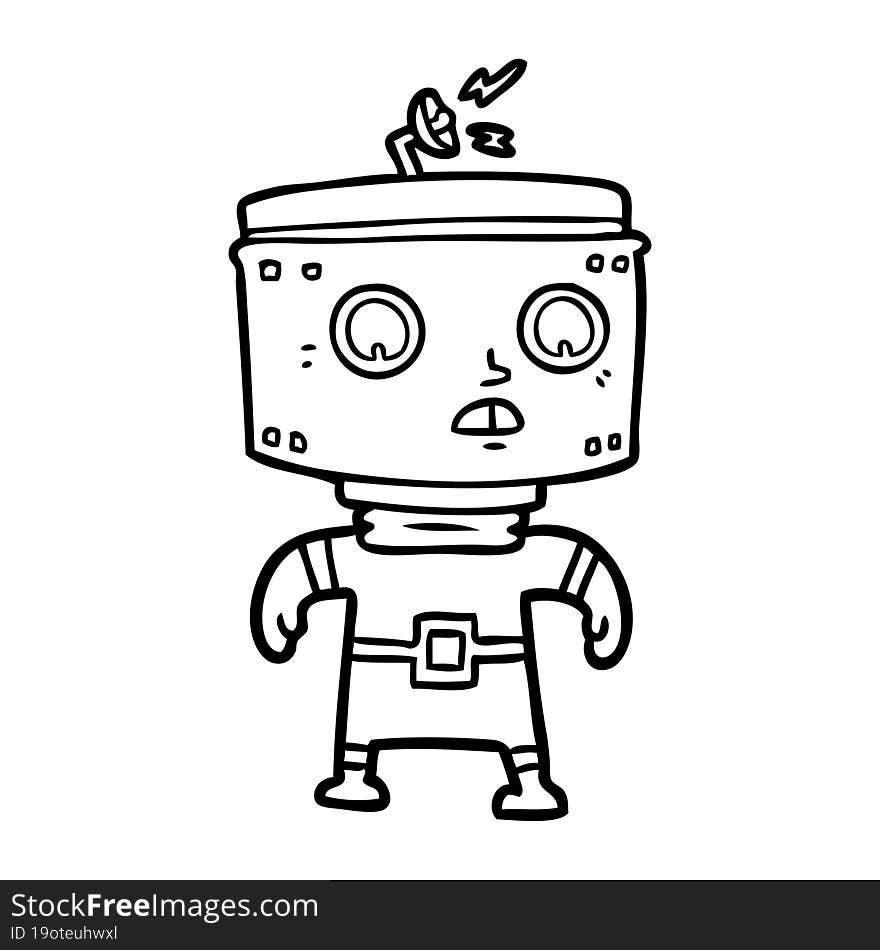 cartoon robot. cartoon robot