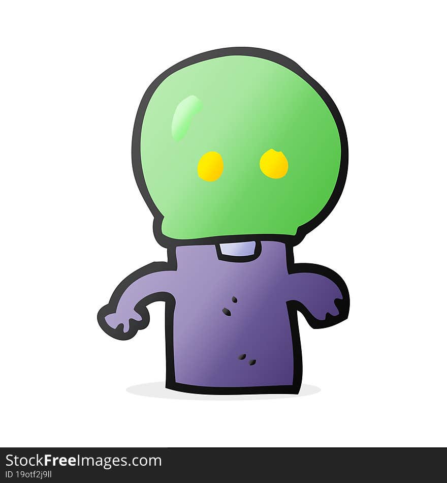 cartoon little alien