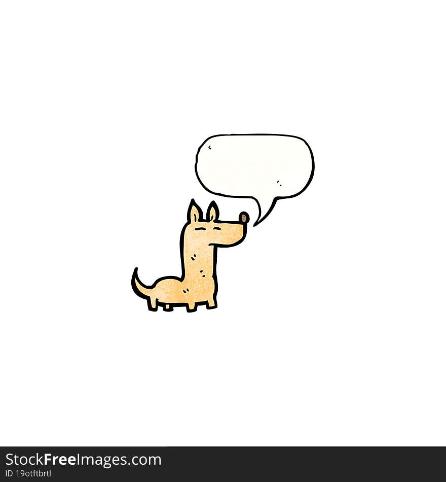 little dog with speech bubble