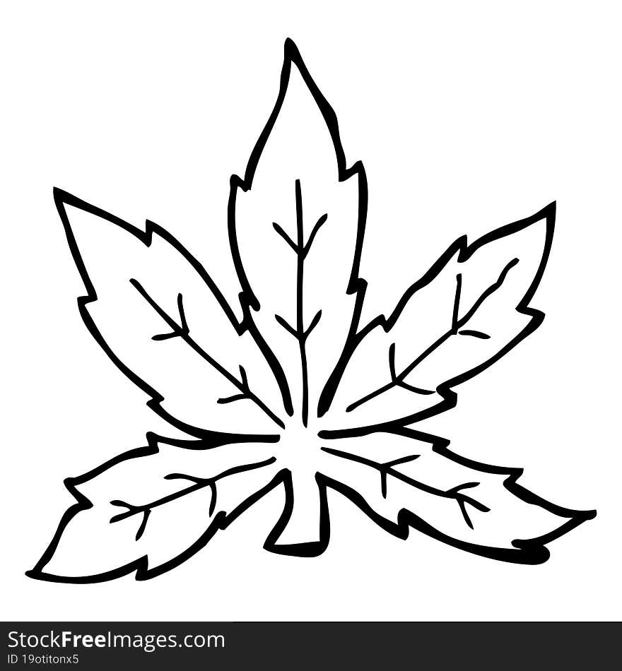 cartoon marijuana leaf