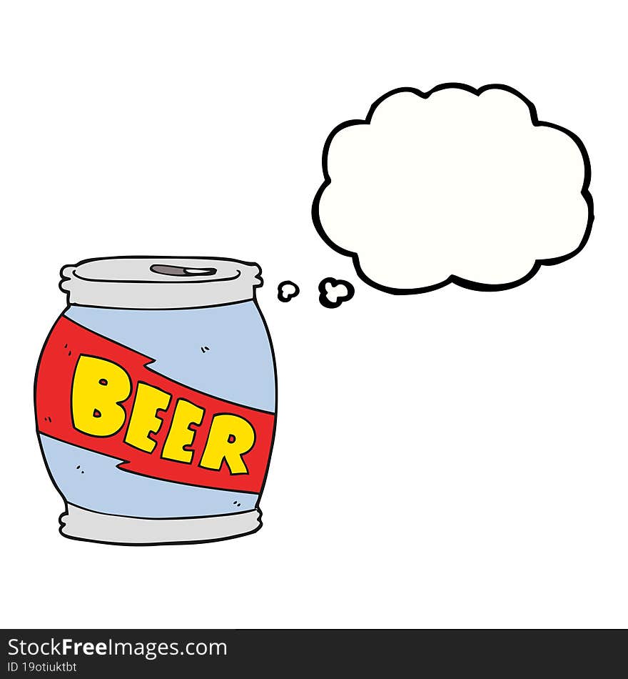 thought bubble cartoon beer can