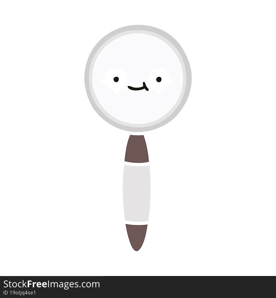 Flat Color Retro Cartoon Magnifying Glass