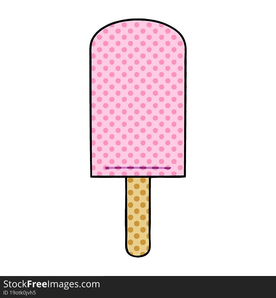 quirky comic book style cartoon ice lolly