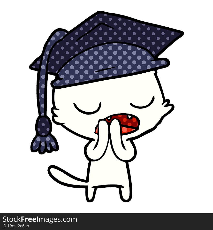 graduate talking cat cartoon. graduate talking cat cartoon