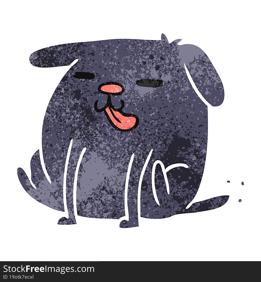 Retro Cartoon Kawaii Of A Cute Dog