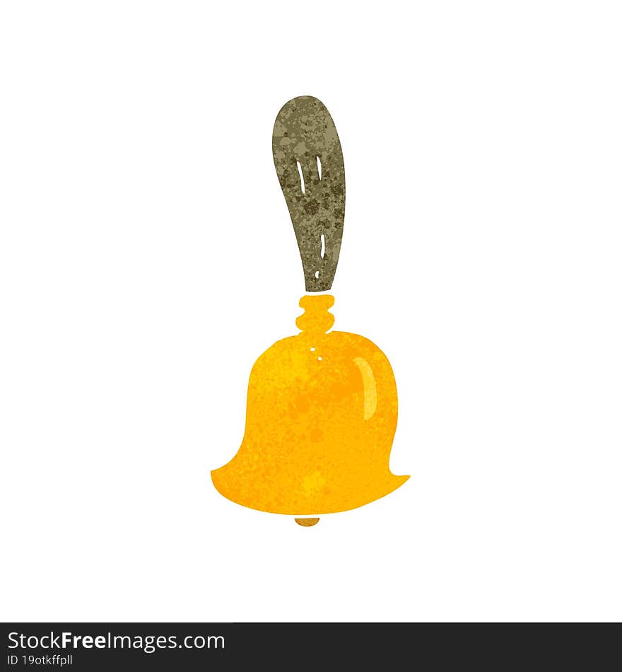 retro cartoon hand bell