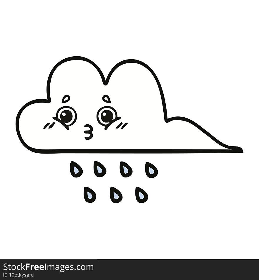 Cute Cartoon Rain Cloud