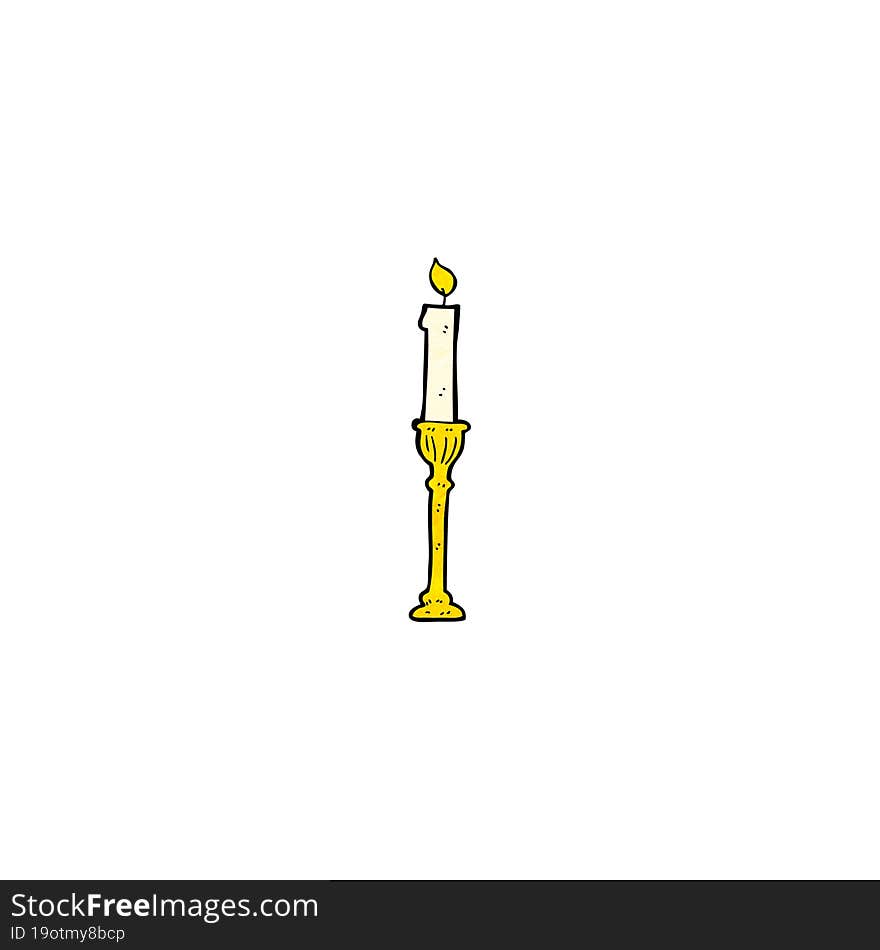 Ornate Candlestick Cartoon