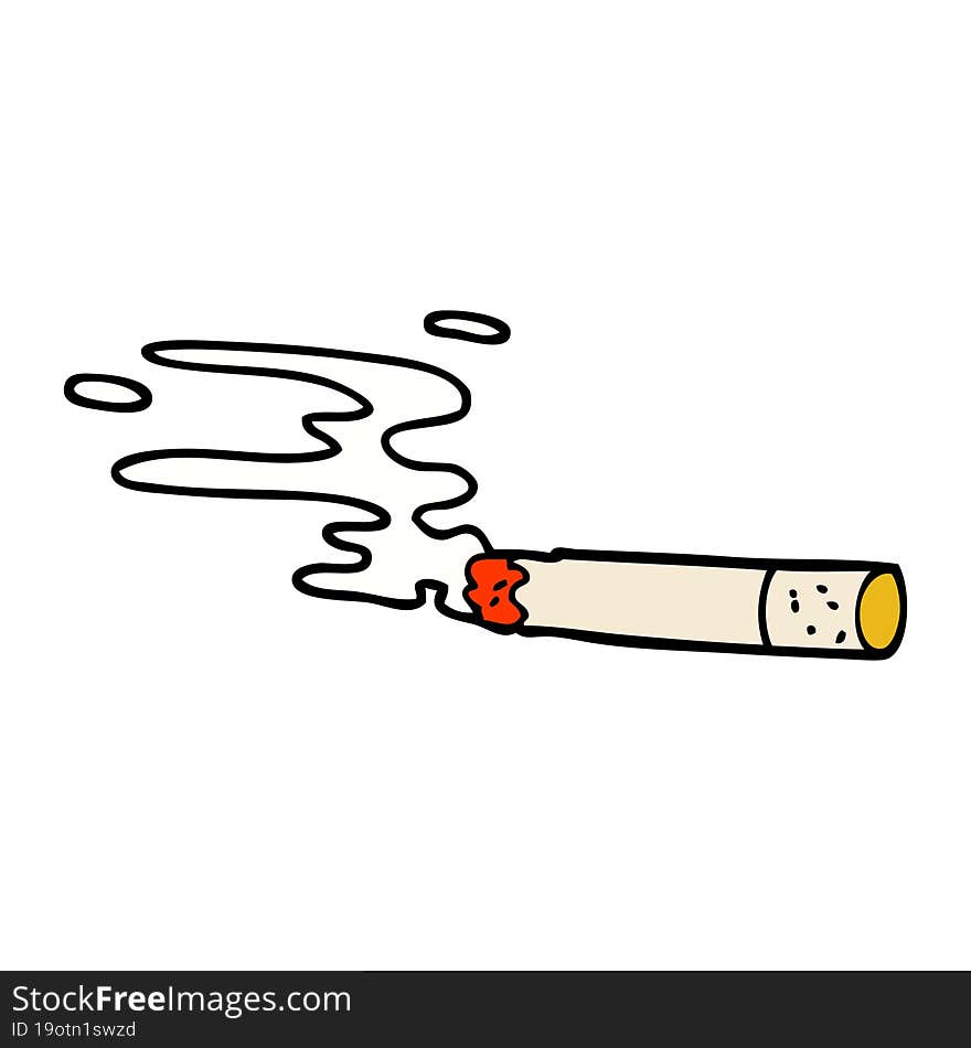 Cartoon Doodle Cigarette