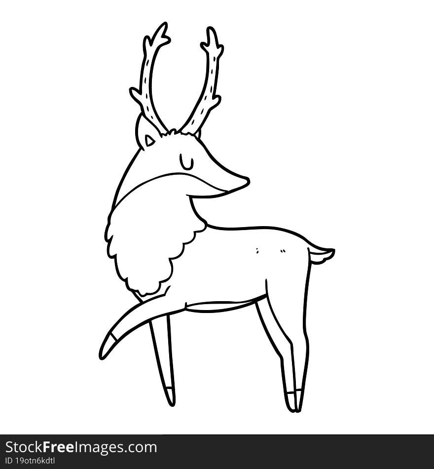 cartoon stag. cartoon stag