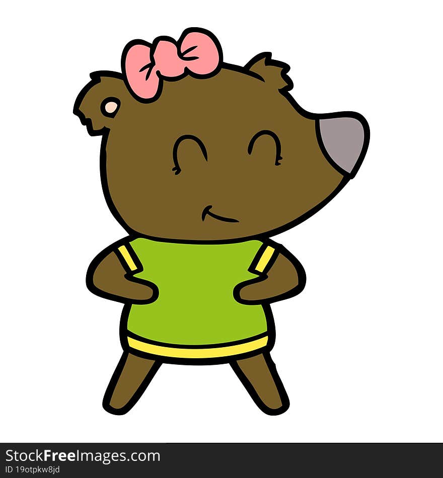 female bear cartoon. female bear cartoon