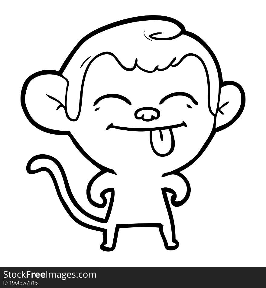 funny cartoon monkey. funny cartoon monkey