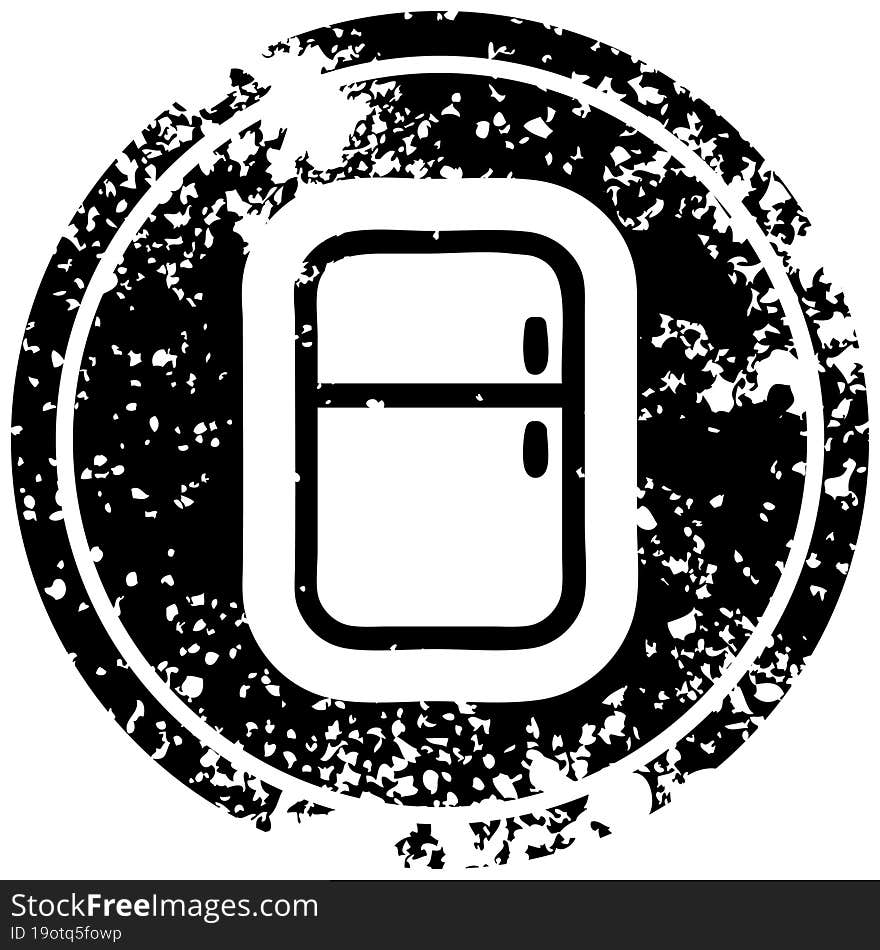 Kitchen Refrigerator Distressed Icon