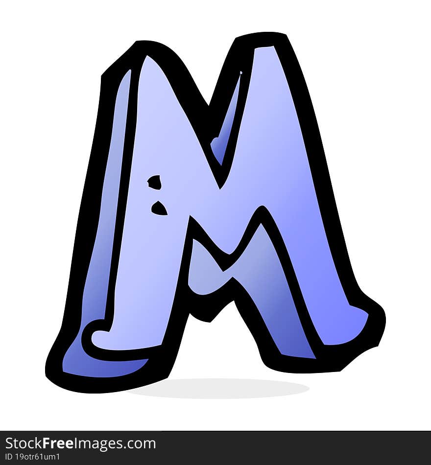 cartoon letter M