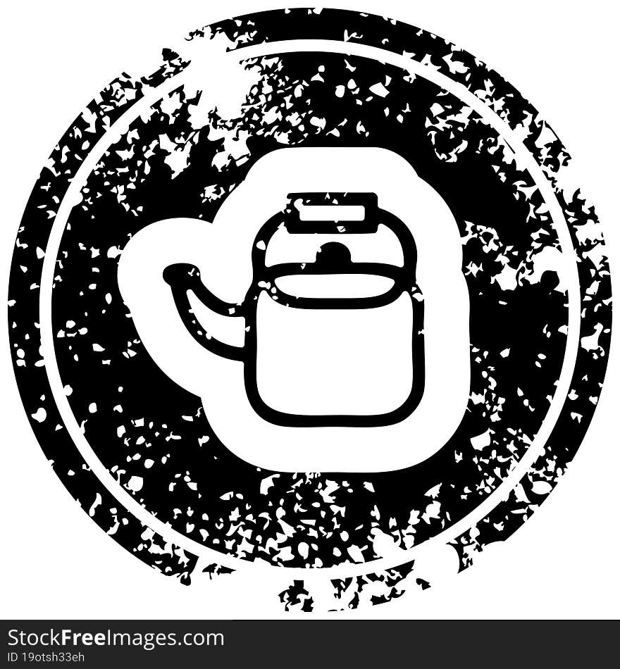 kitchen kettle distressed icon