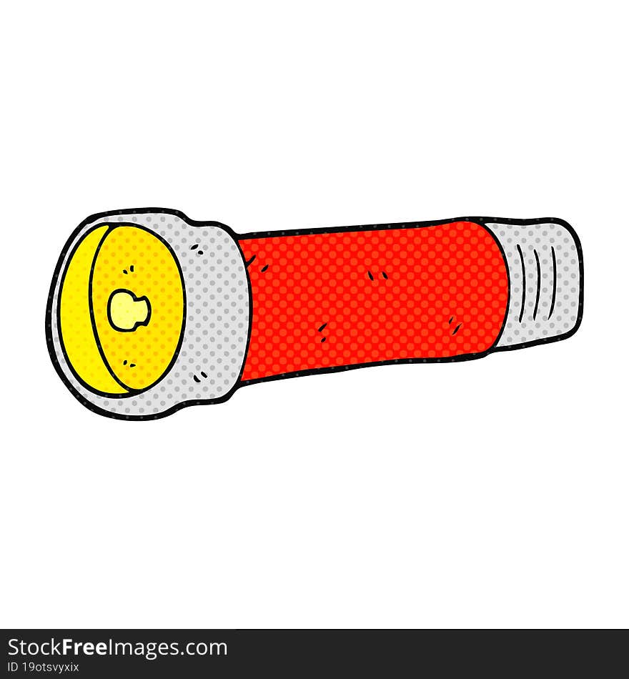 freehand drawn cartoon torch