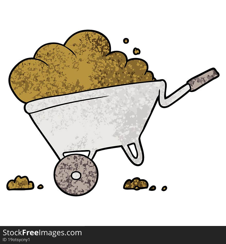 cartoon wheelbarrow. cartoon wheelbarrow