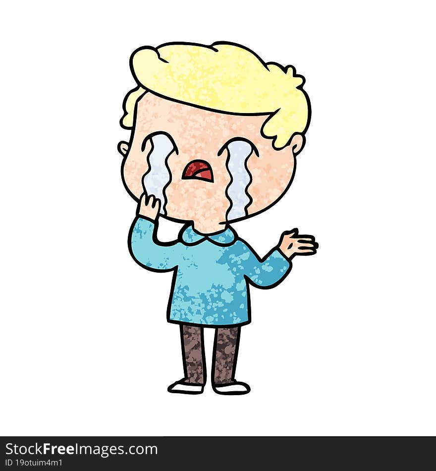 cartoon man crying. cartoon man crying