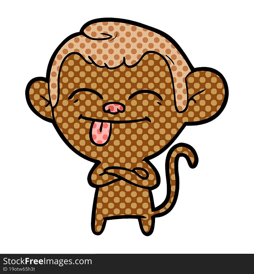 funny cartoon monkey. funny cartoon monkey